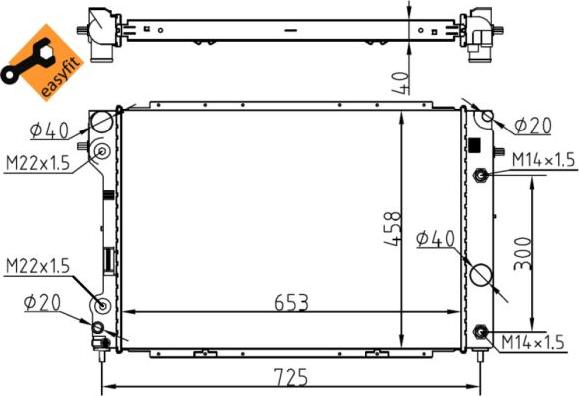 NRF 53104 - Радиатор, охлаждение двигателя autospares.lv