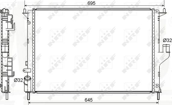 NRF 53118A - Радиатор, охлаждение двигателя autospares.lv