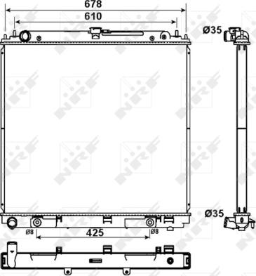 NRF 53179 - Радиатор, охлаждение двигателя autospares.lv