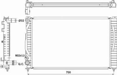 NRF 53175 - Радиатор, охлаждение двигателя autospares.lv