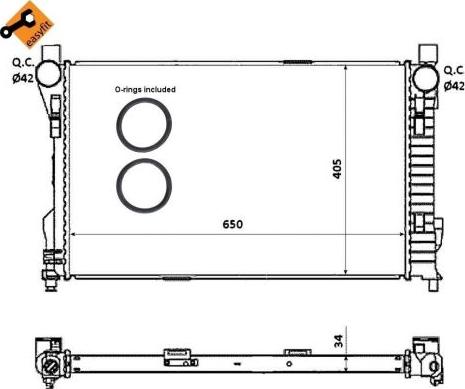 NRF 53854 - Радиатор, охлаждение двигателя autospares.lv