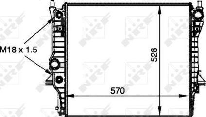 NRF 53805 - Радиатор, охлаждение двигателя autospares.lv