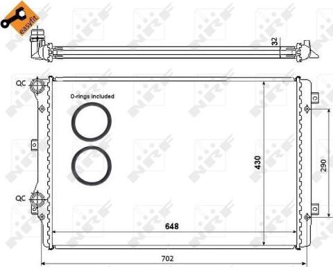 NRF 53816 - Радиатор, охлаждение двигателя autospares.lv