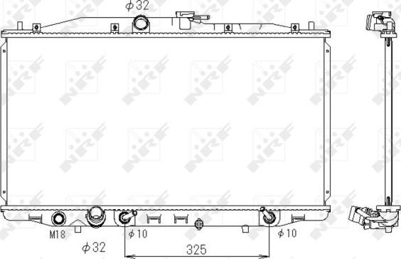 NRF 53391 - Радиатор, охлаждение двигателя autospares.lv