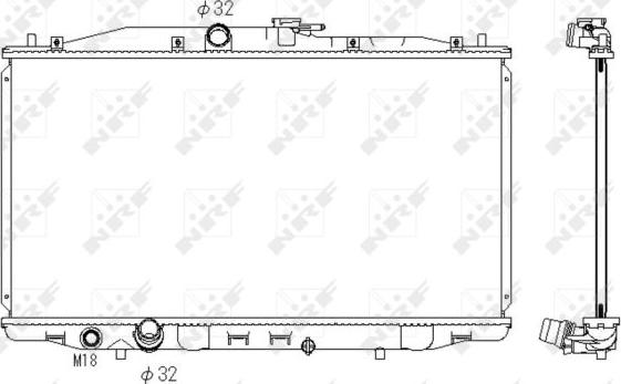 NRF 53392 - Радиатор, охлаждение двигателя autospares.lv