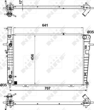 NRF  53342 - Радиатор, охлаждение двигателя autospares.lv