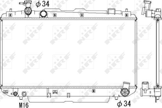 NRF 53324 - Радиатор, охлаждение двигателя autospares.lv