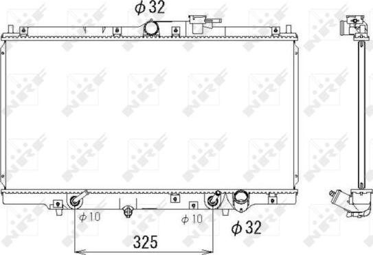 NRF 53328 - Радиатор, охлаждение двигателя autospares.lv