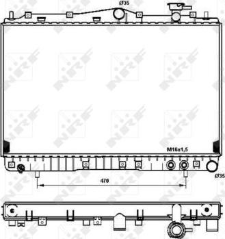 NRF 53259 - Радиатор, охлаждение двигателя autospares.lv