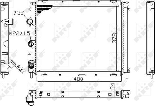 NRF 53209A - Радиатор, охлаждение двигателя autospares.lv