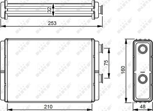 NRF 53233 - Теплообменник, отопление салона autospares.lv