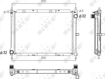 NRF 53758 - Радиатор, охлаждение двигателя autospares.lv