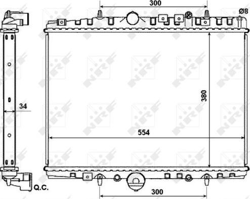 NRF 53787 - Радиатор, охлаждение двигателя autospares.lv