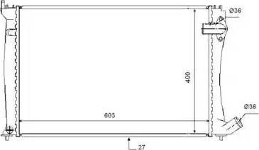 NRF 53735 - Радиатор, охлаждение двигателя autospares.lv