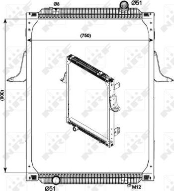 NRF 529700 - Радиатор, охлаждение двигателя autospares.lv