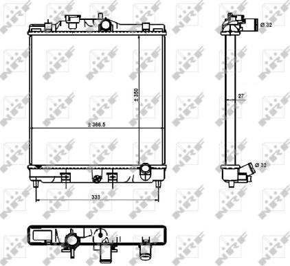 NRF 526356 - Радиатор, охлаждение двигателя autospares.lv