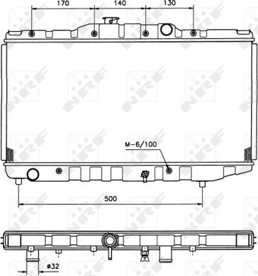 NRF 526711 - Радиатор, охлаждение двигателя autospares.lv