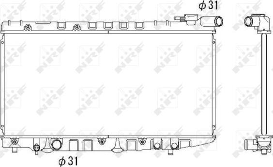 NRF 526712 - Радиатор, охлаждение двигателя autospares.lv