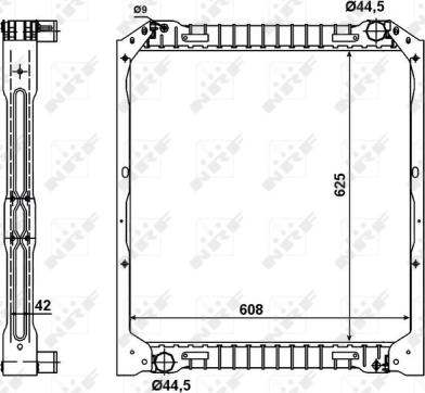 NRF 52097 - Радиатор, охлаждение двигателя autospares.lv