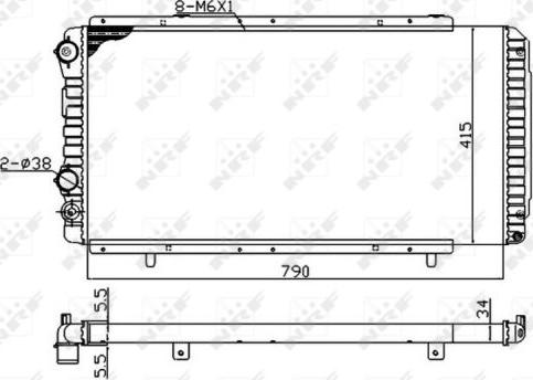 NRF 52062A - Радиатор, охлаждение двигателя autospares.lv