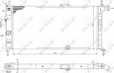 NRF 52019 - Радиатор, охлаждение двигателя autospares.lv