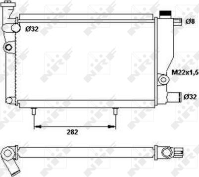 NRF 52024 - Радиатор, охлаждение двигателя autospares.lv