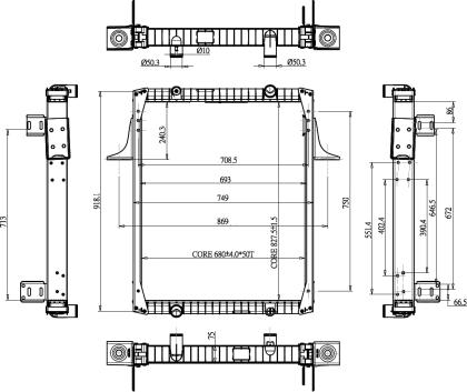 NRF 52071 - Радиатор, охлаждение двигателя autospares.lv