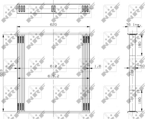 NRF 19015 - Сетка радиатора, интеркулер autospares.lv