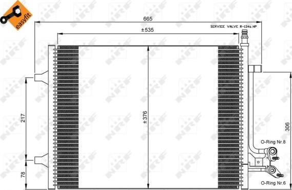 NRF 35904 - Конденсатор кондиционера autospares.lv
