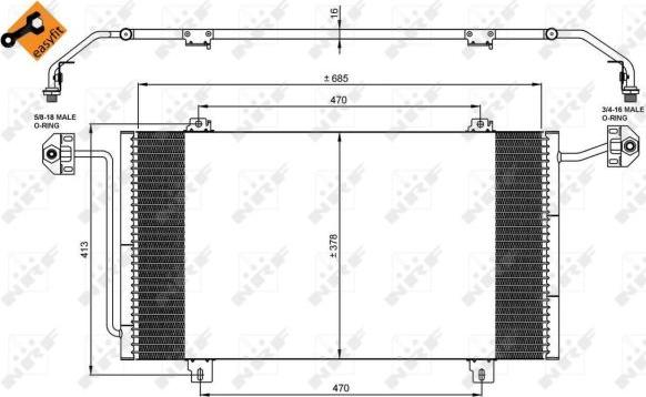 NRF 35908 - Конденсатор кондиционера autospares.lv