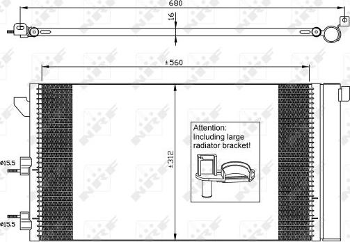 NRF 35921 - Конденсатор кондиционера autospares.lv