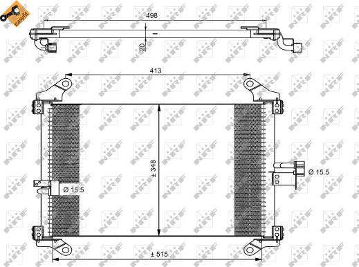 NRF 35494 - Конденсатор кондиционера autospares.lv