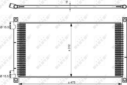 NRF 35490 - Конденсатор кондиционера autospares.lv