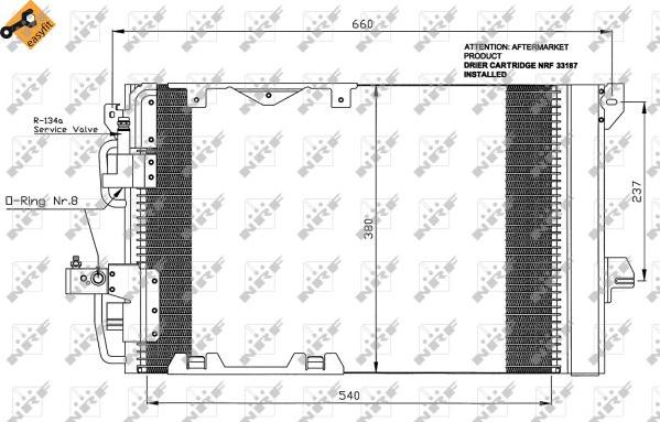 NRF 35416 - Конденсатор кондиционера autospares.lv