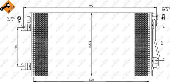 NRF 35484 - Конденсатор кондиционера autospares.lv