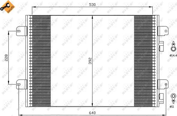 NRF 35542 - Конденсатор кондиционера autospares.lv