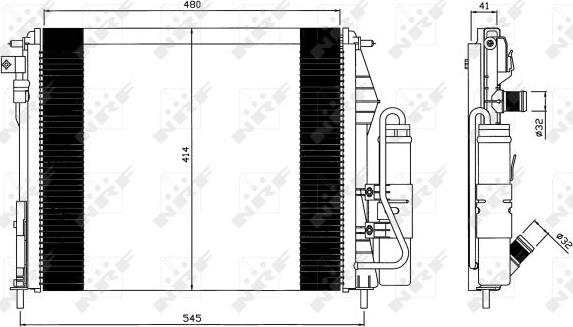 NRF 35547 - Конденсатор кондиционера autospares.lv