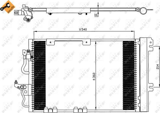 NRF 35554 - Конденсатор кондиционера autospares.lv