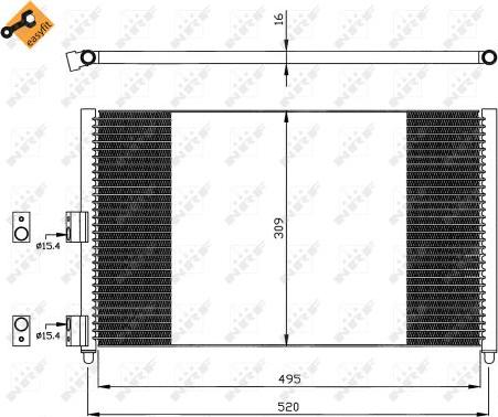 NRF 35502 - Конденсатор кондиционера autospares.lv