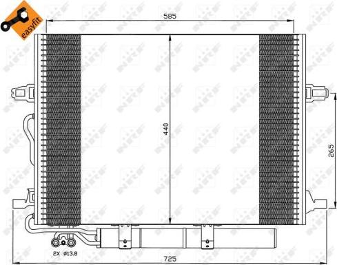 NRF 35517 - Конденсатор кондиционера autospares.lv