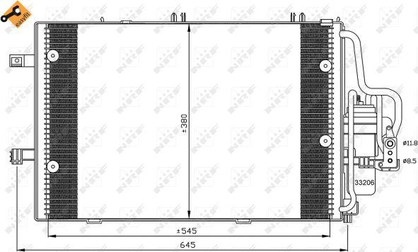 NRF 35530 - Конденсатор кондиционера autospares.lv