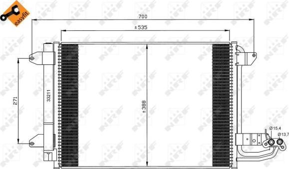 NRF 35520 - Конденсатор кондиционера autospares.lv