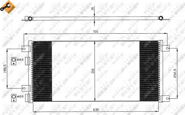 NRF 35643 - Конденсатор кондиционера autospares.lv