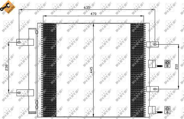 NRF 35604 - Конденсатор кондиционера autospares.lv