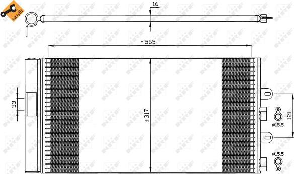 NRF 35606 - Конденсатор кондиционера autospares.lv