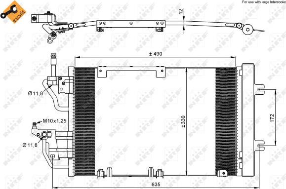 NRF 35633 - Конденсатор кондиционера autospares.lv