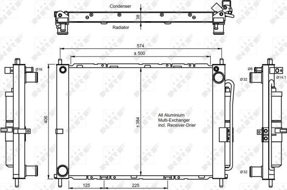 NRF 350068 - Конденсатор кондиционера autospares.lv