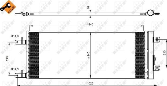 NRF 350085 - Конденсатор кондиционера autospares.lv