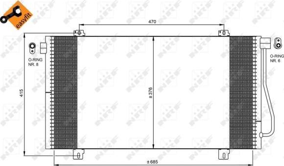 NRF 350030 - Конденсатор кондиционера autospares.lv