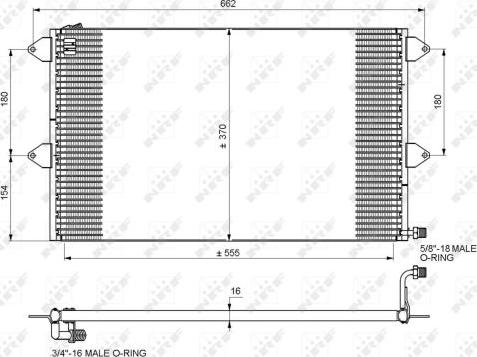 NRF 35034 - Конденсатор кондиционера autospares.lv